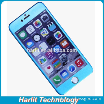 For iPhone 6s Plus Blue Color Tempered Glass Screen Protector With Titanium Frame for iPhone 6s Plus 5.5 inch 9H 2.5D